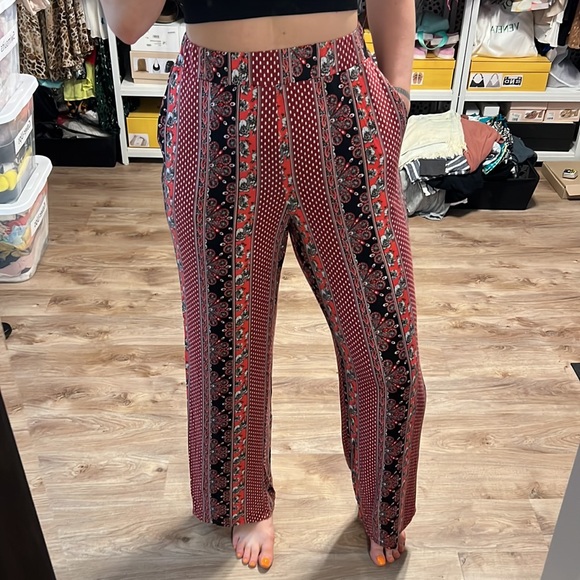 H&M Divided Wide Leg Pull on Boho Printed Pants - 1