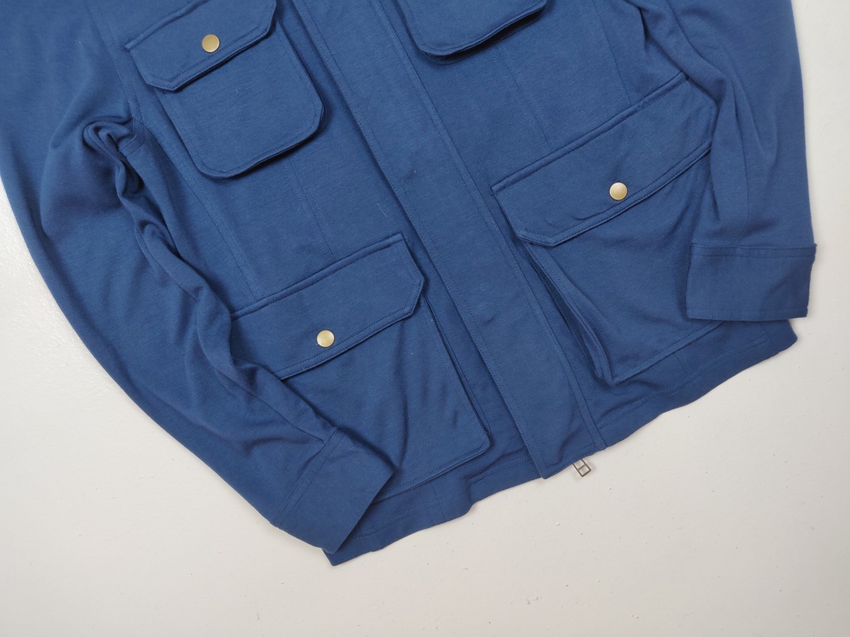 Blue - Multi-pocket Light Jacket Outerwear - 3