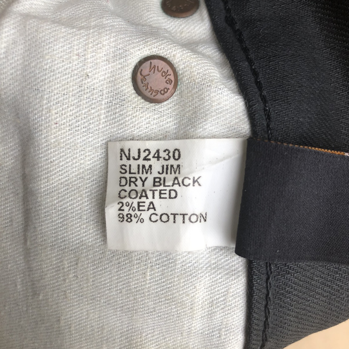 Nudie jeans slim Jim dry black coated Travis Scott - 9