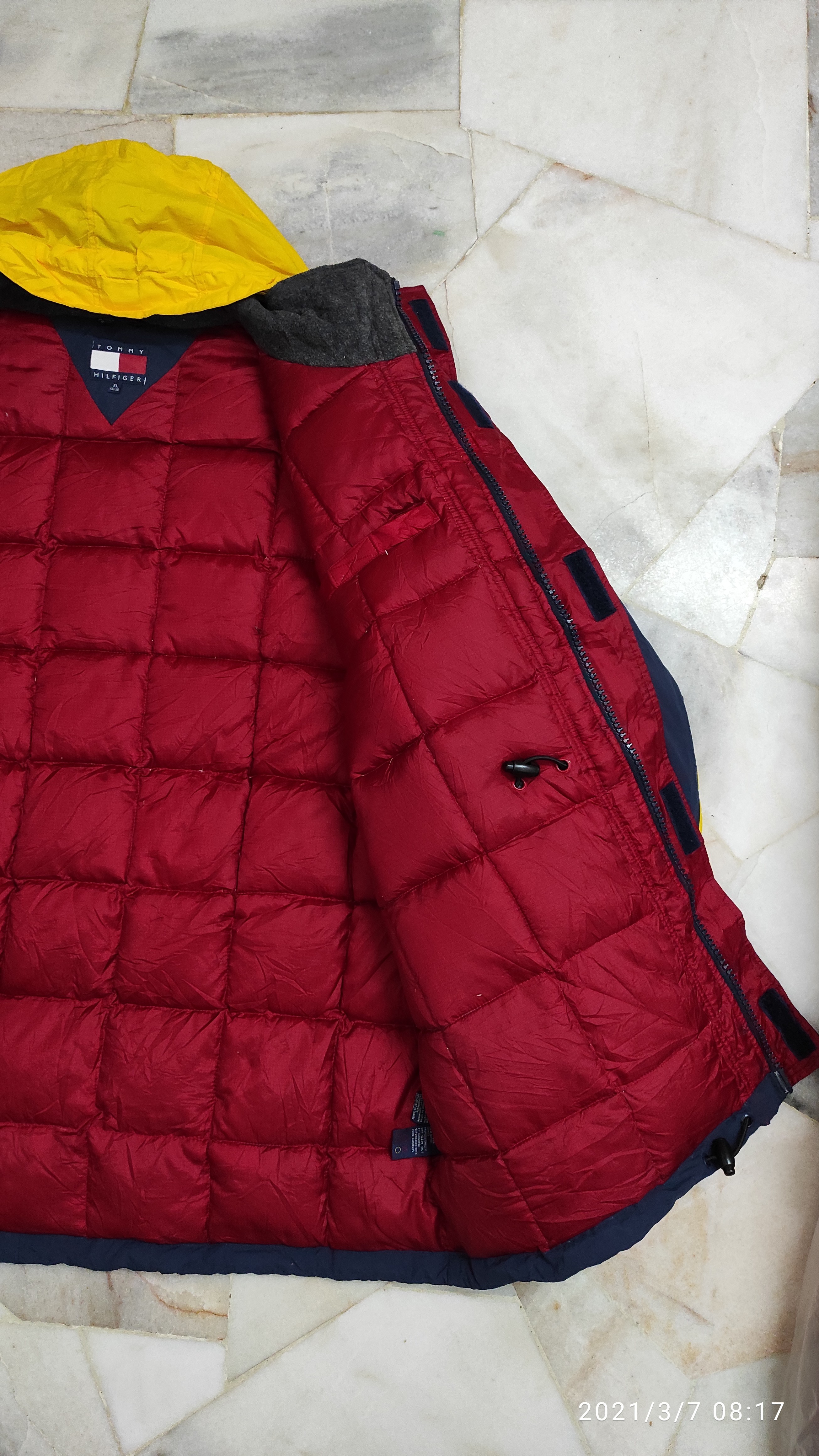 Tommy Hilfiger - Vintage 90's Tommy Hilfiger Duck Down Puffer Anorak hidden coat Jacket - 14