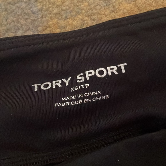 Tory Sport Cropped Leggings in Black - 4