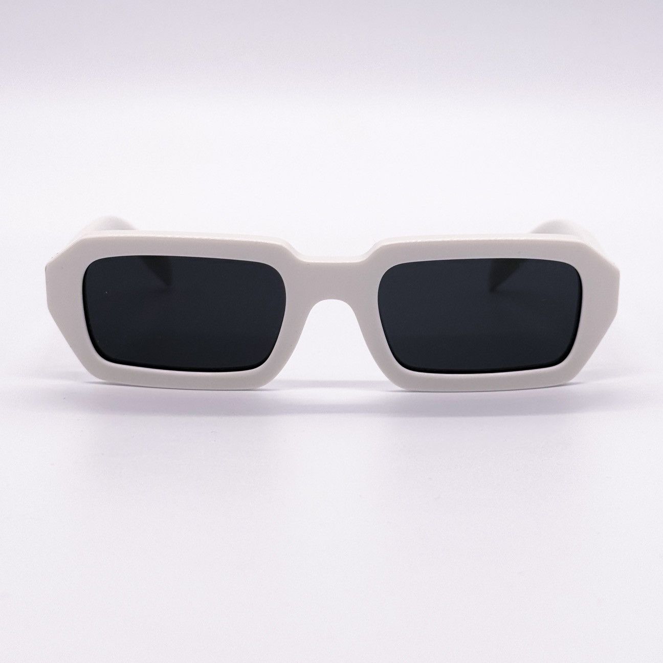 NEW PRADA PRA12S 17K08Z SUNGLASSES PRA 12S WHITE SPR A12 - 4