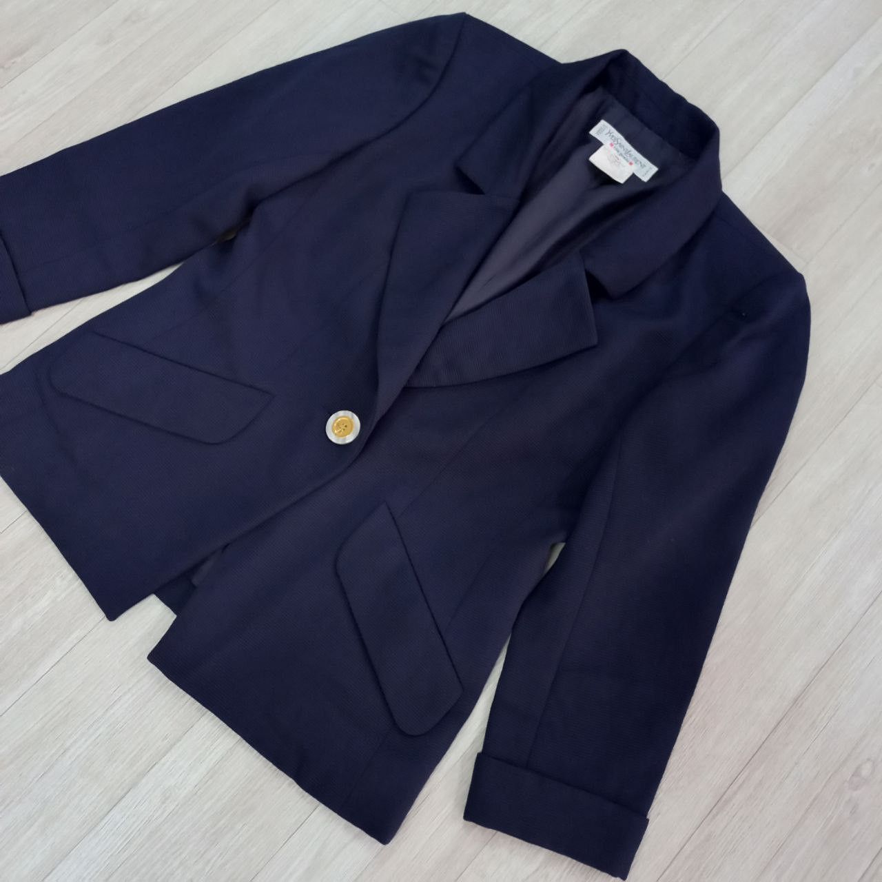Vintage - Yves Saint Laurent Wool Single Button Blazer Jacket - 5