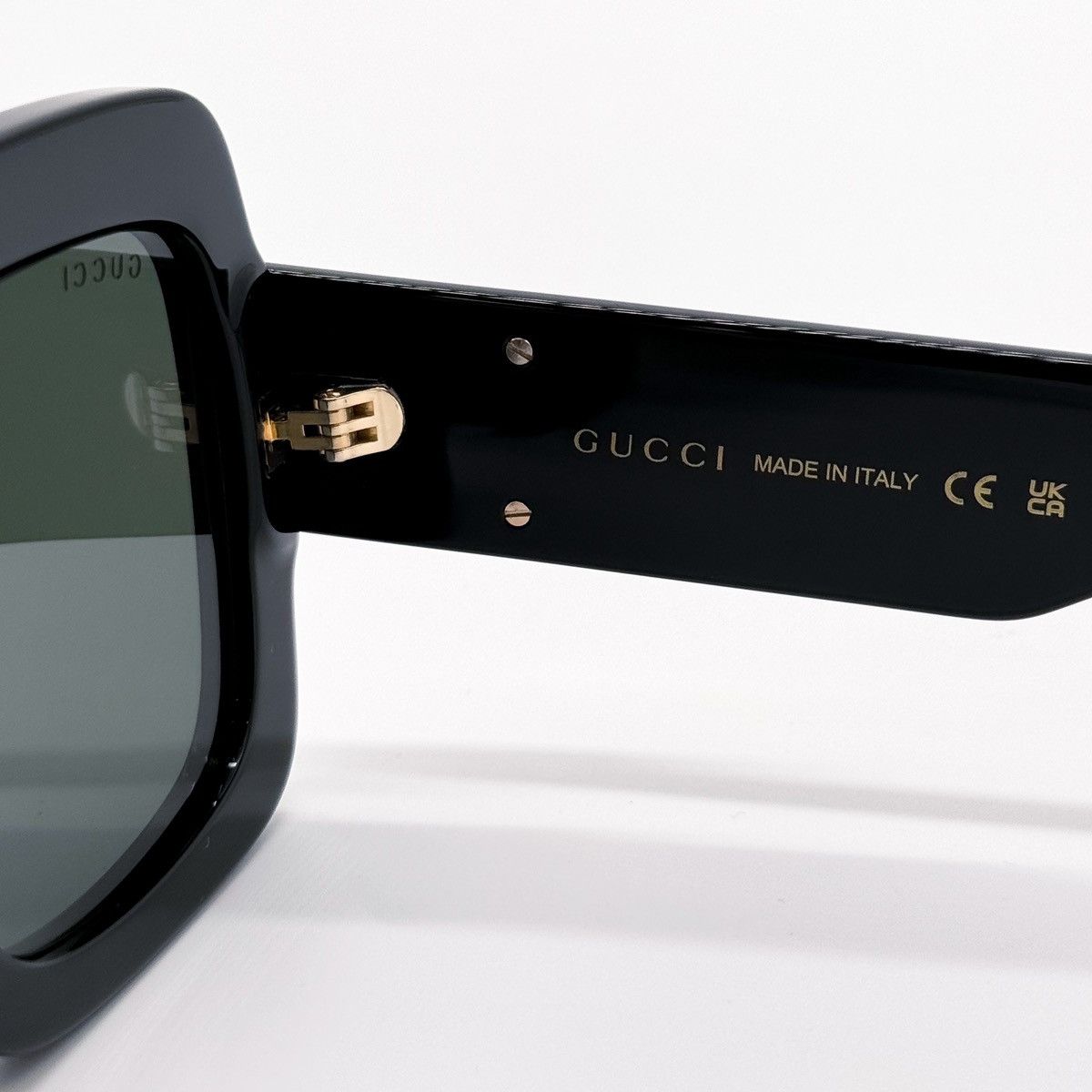 NEW GUCCI GG1547S 001 SQUARE BLACK GREY WOMEN SUNGLASSES - 11