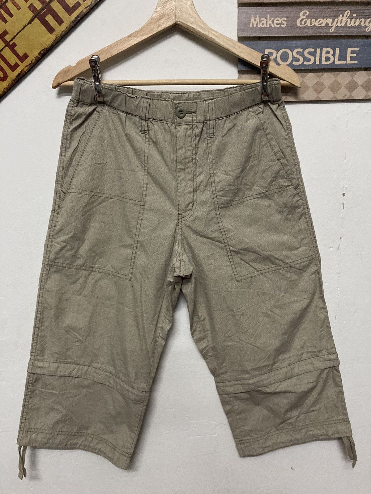Vintage Uniqlo 3 Quarter Drawstring Pant Size Up to 32 - 1