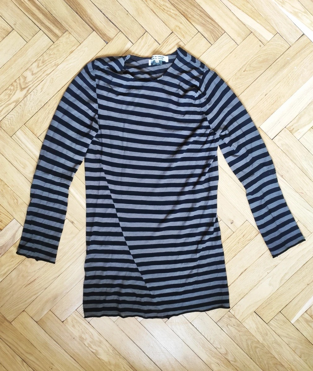 Striped asymmetrical long sleeve shirt - 1