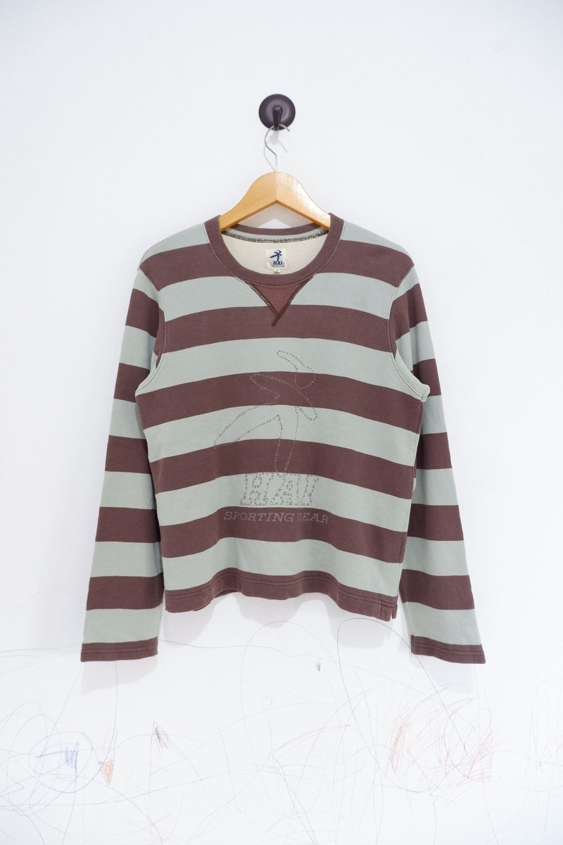 Vintage Hai Sporting Gear Stripes Big Logo Sweaters - 1
