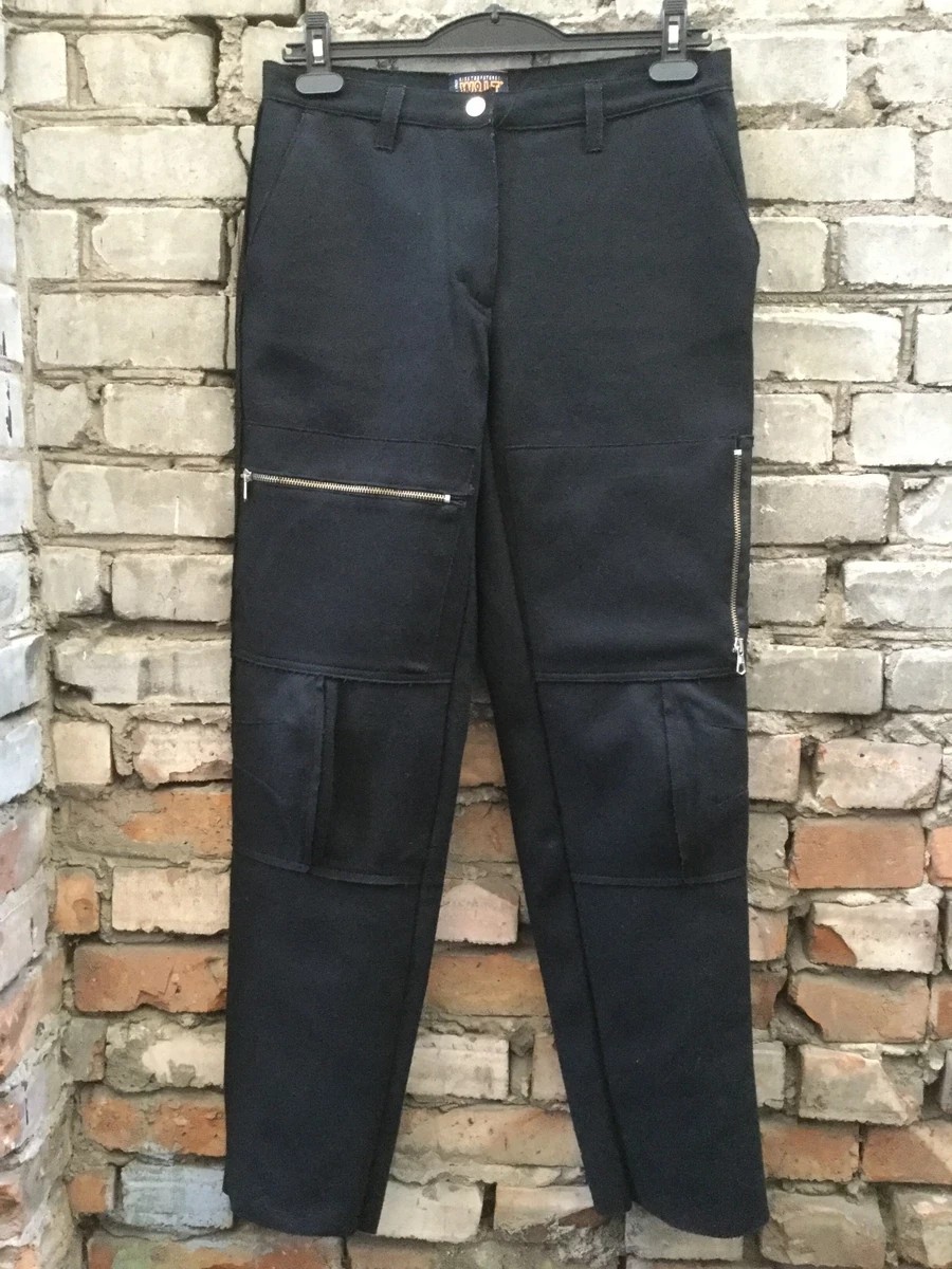 Walter Van Beirendonck - !!!NEW!!! RARE + UNIQUE wool/polyamide biker pants - 1