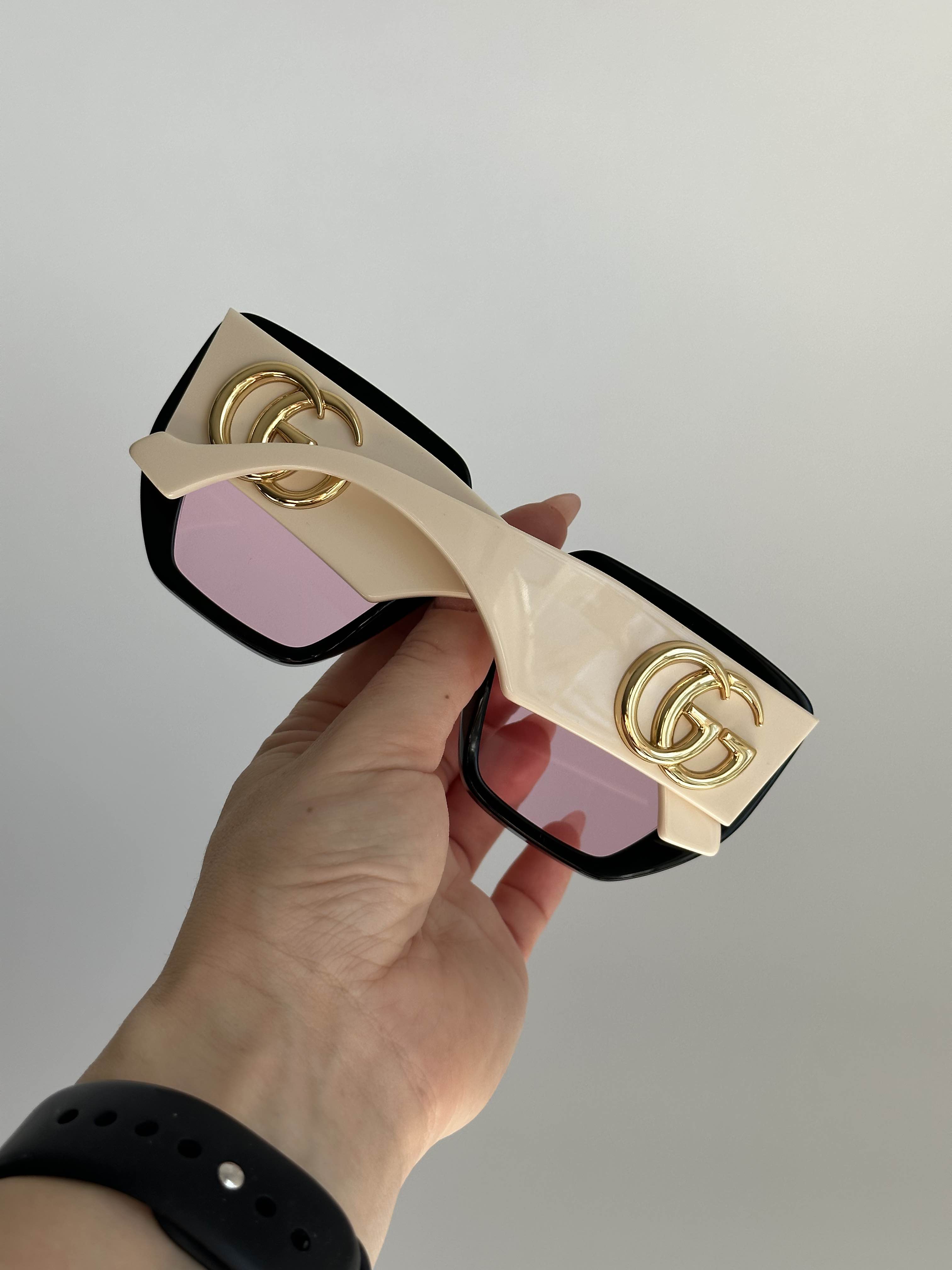 BRAND NEW GUCCI GG0956S 002 Black/White/Pink  Women Sunglasses - 8