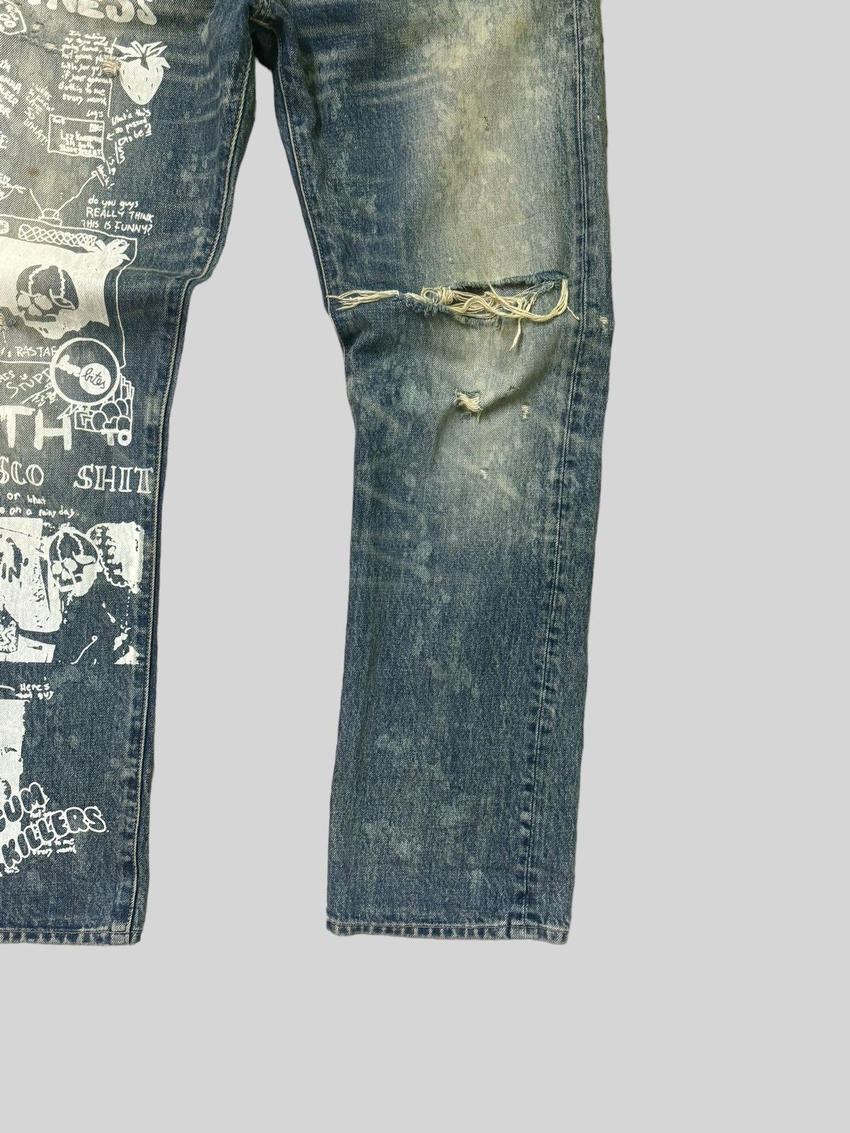 Distressed RNA INC Junkie Business Trashed Denim - 8