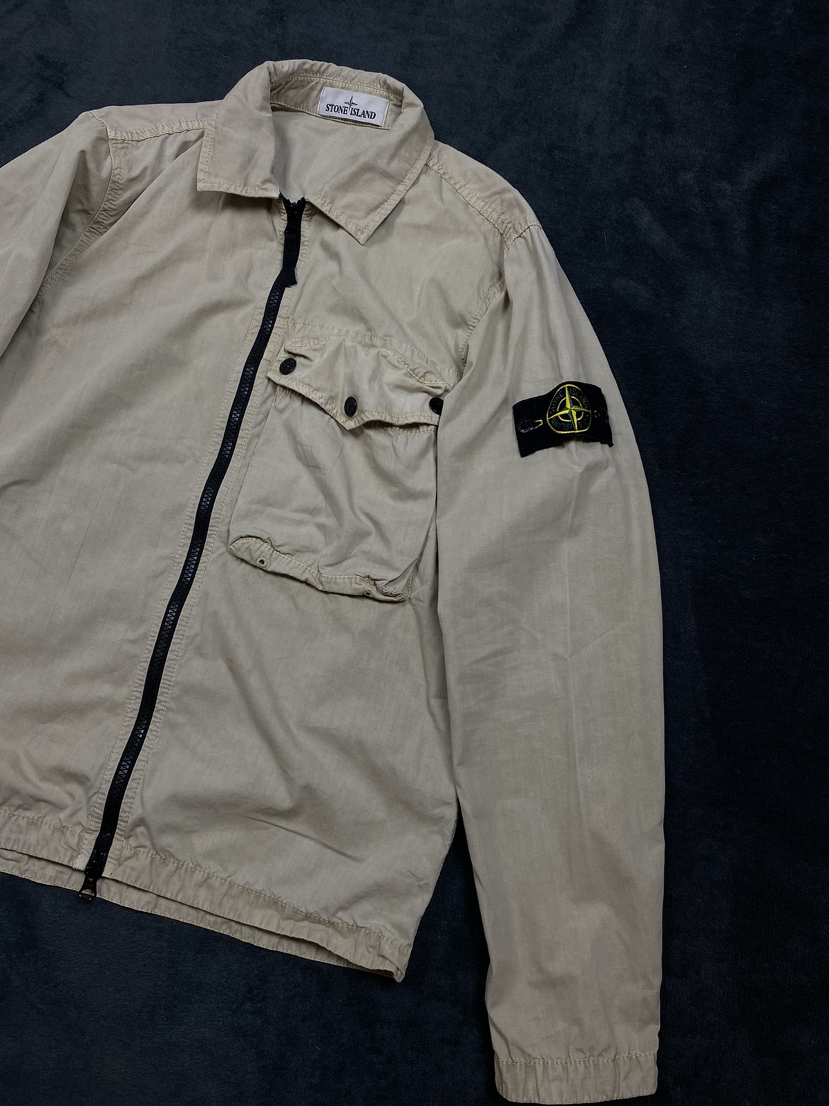 Stone Island Zip Overshirt pocket Beige - 2