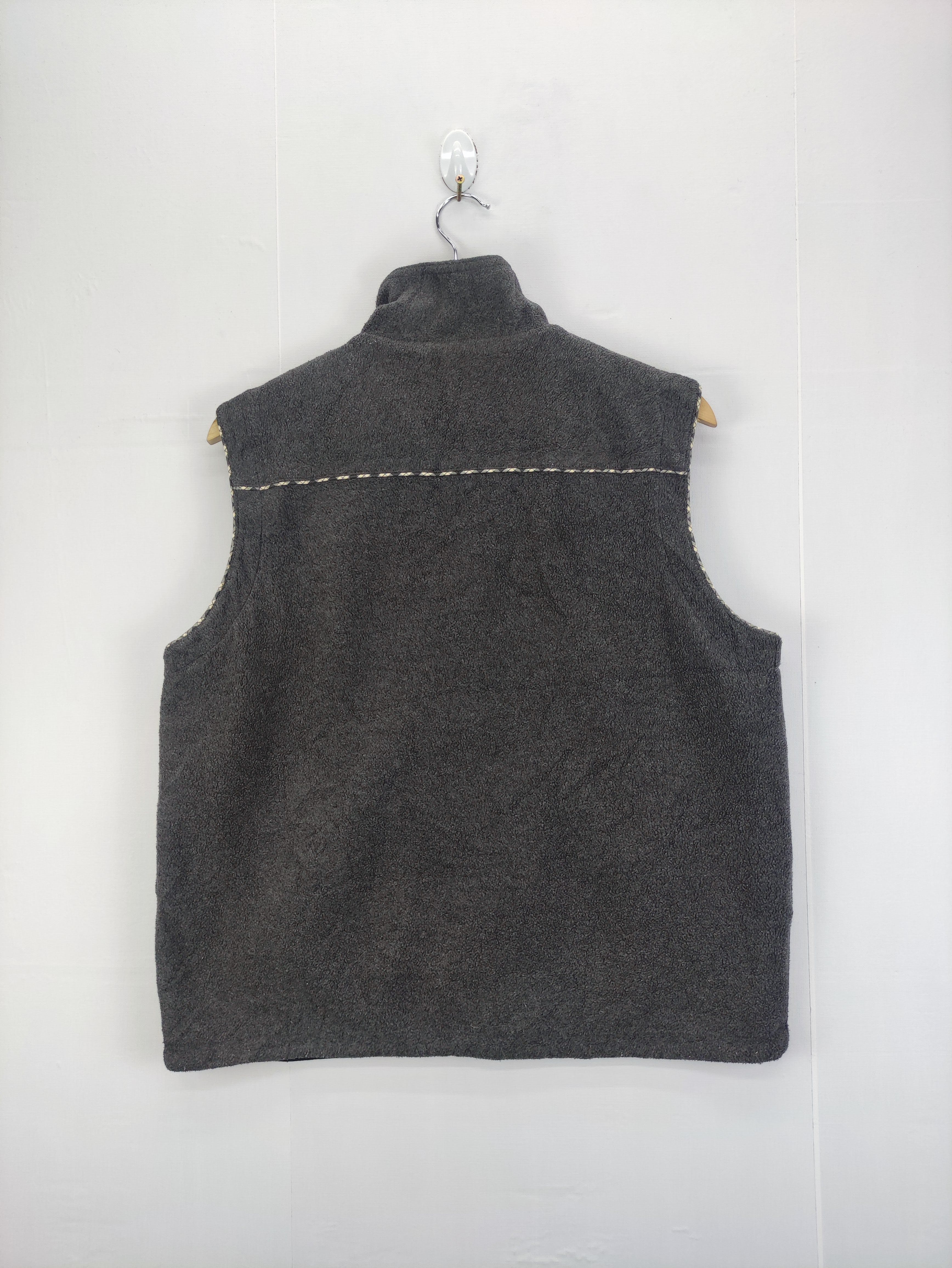 Vintage Spalding Vest Fleece Reversible Zipper - 3