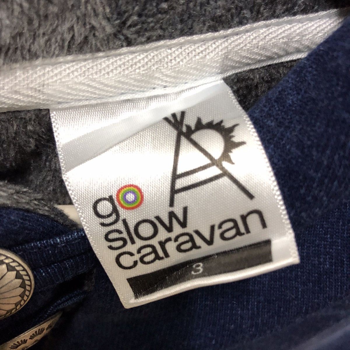 Japanese Brand - Go slow caravan blue denim hoodie - 6