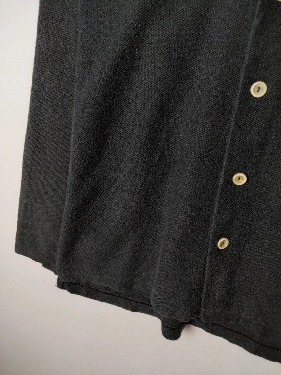 Enrico Coveri - Long Sleeve Shirt Button Up Sweater Black - 5