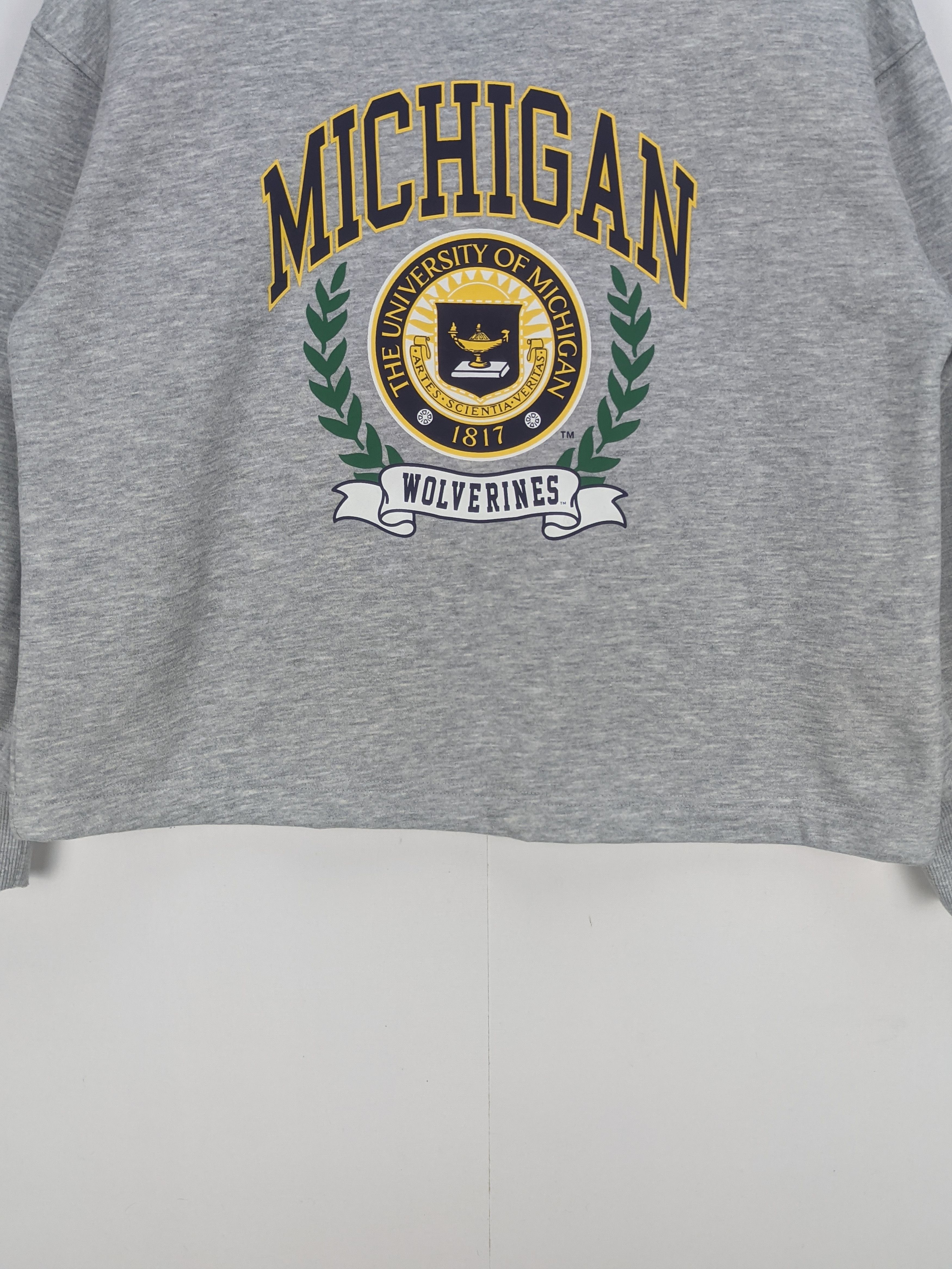 Japanese Brand - Steals🔥Cropped Sweatshirt University of Michigan - 8