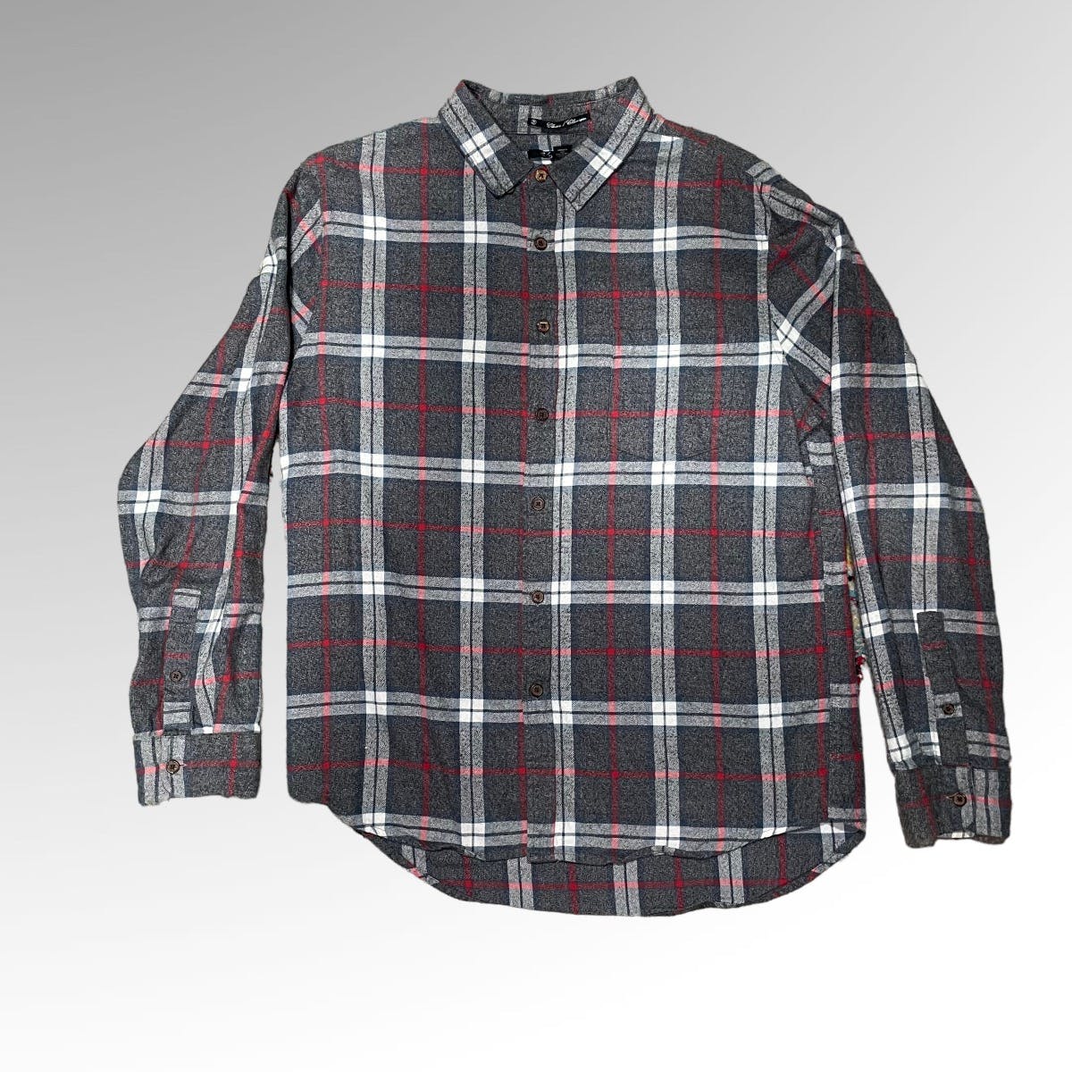 21 Men - Red and Gray Flannel Overshirt 🔴 - 1