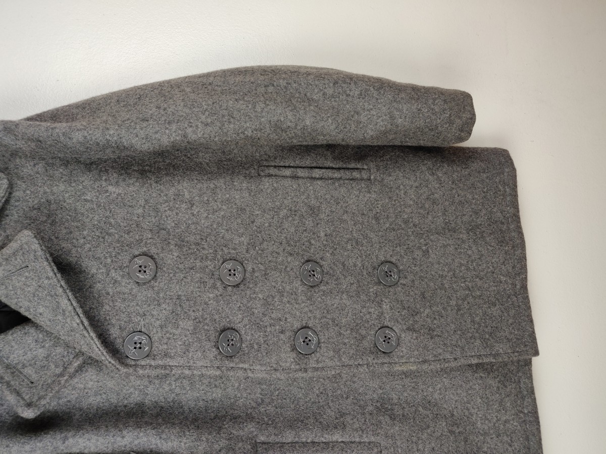 NYC Peacoat Wool Heavy Grey Jacket - 7