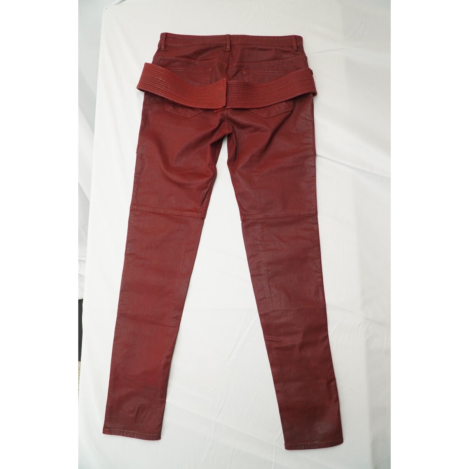 SS21 Easy Creatch Cut 33 Wax Trouser Cargo Pants Dark Cherry - 8