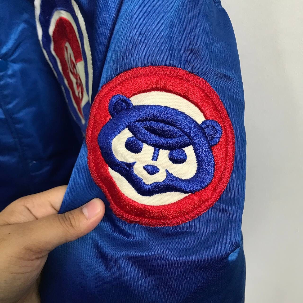 Vintage Blue Satin Chicago Cubs MLB Jacket - 4