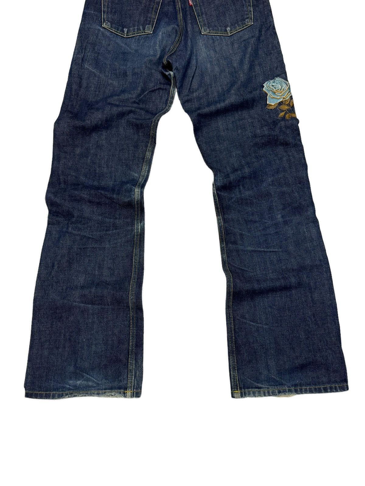 Vintage - FLARE OZONE COMMUNITY FLOWER EMBROIDERY DENIM JEANS - 11