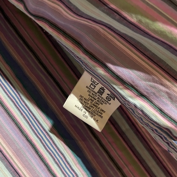 Burberry London Purple Multi Striped Shirt Vintage - 9