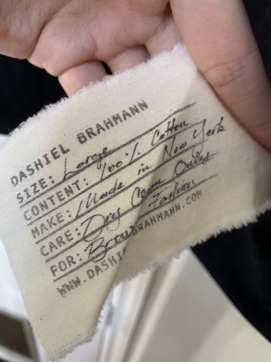 Dashiel Brahmann - Cotton typewriter button shirt L navy - 4