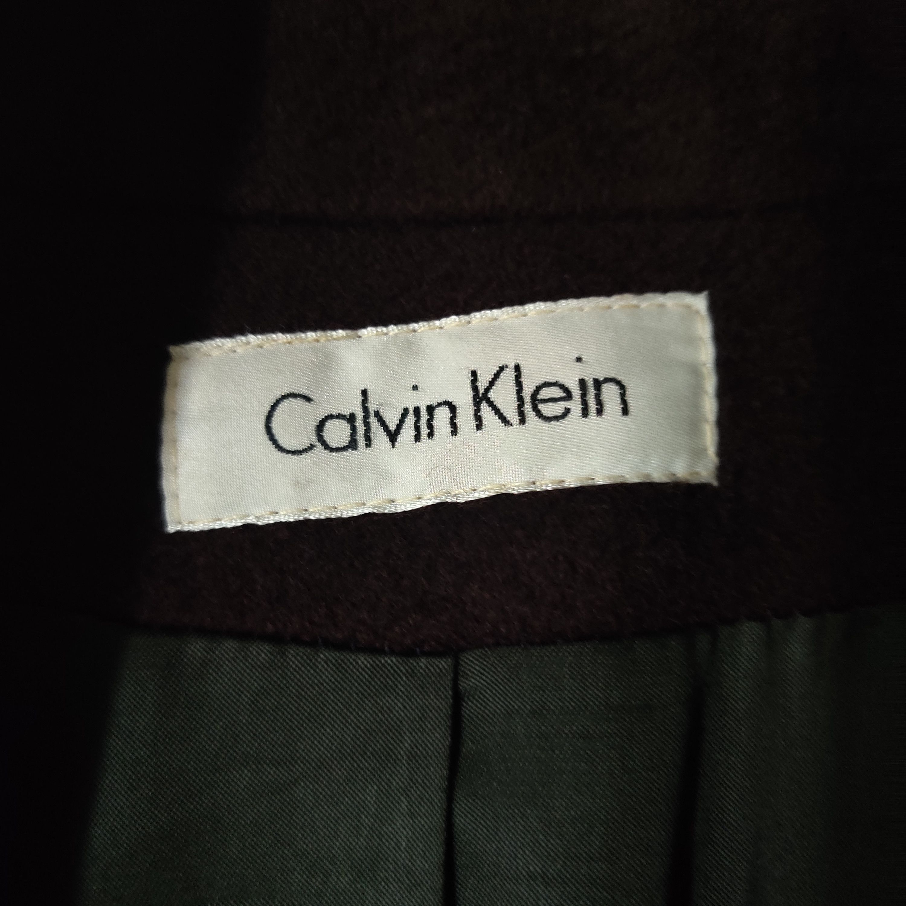 Vintage Calvin Klein Merino Wool Coat Double Breasted - 5