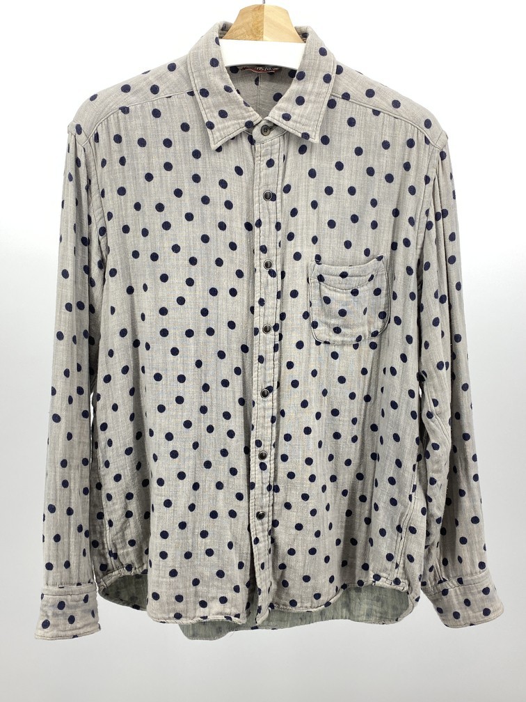 45rpm - Umii908 Gauze Cotton Polka Dot Shirt - 1