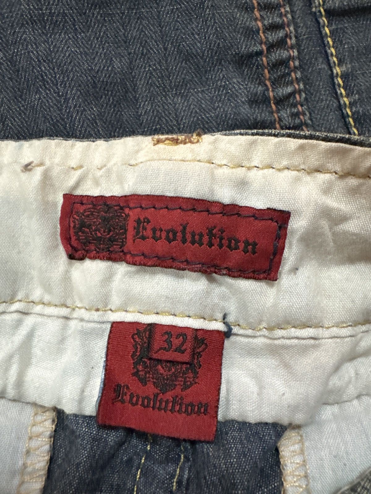 Japanese Brand - EVOLUTION CARGO MULTIPOCKET DISTRESSED DENIM - 14