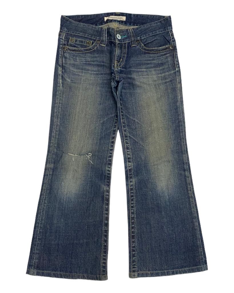 Jun Takahashi - VINTAGE UNIQLO JAPAN FLARE BOYFRIEND DISTRESSED DENIM JEANS - 1