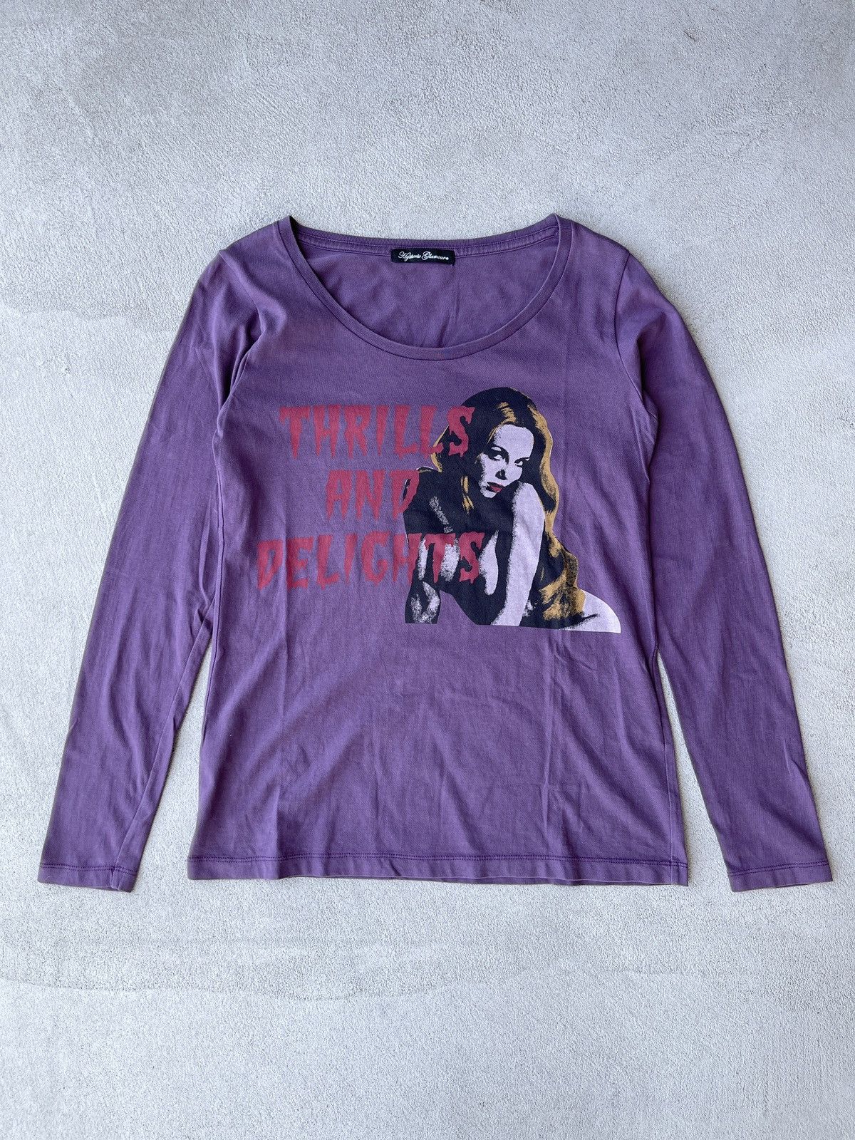 Vintage - STEAL! 2000s Hysteric Glamour Thrills & Delights Girl LS Tee - 3