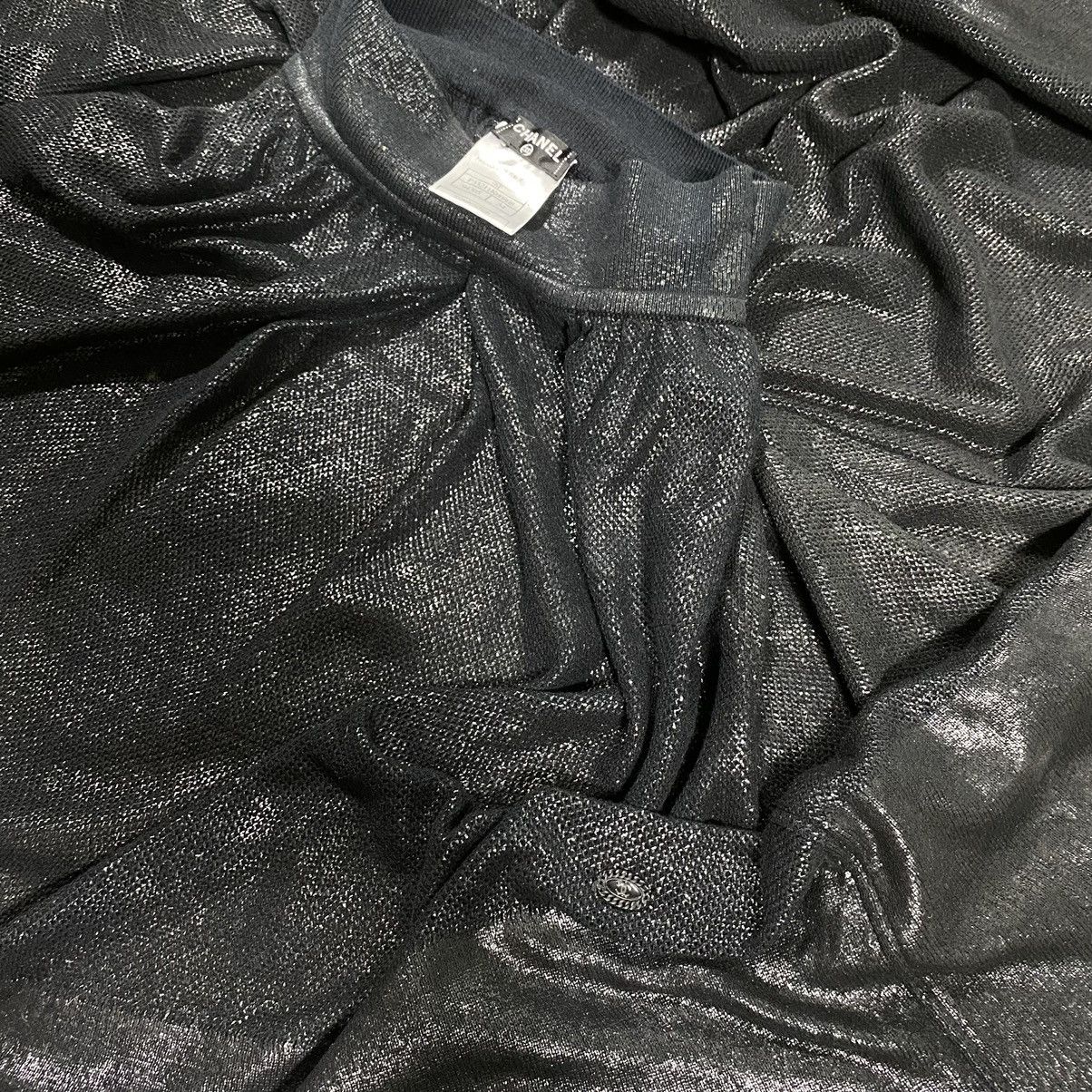 Vintage Chanel Black Coated Skirt - 12