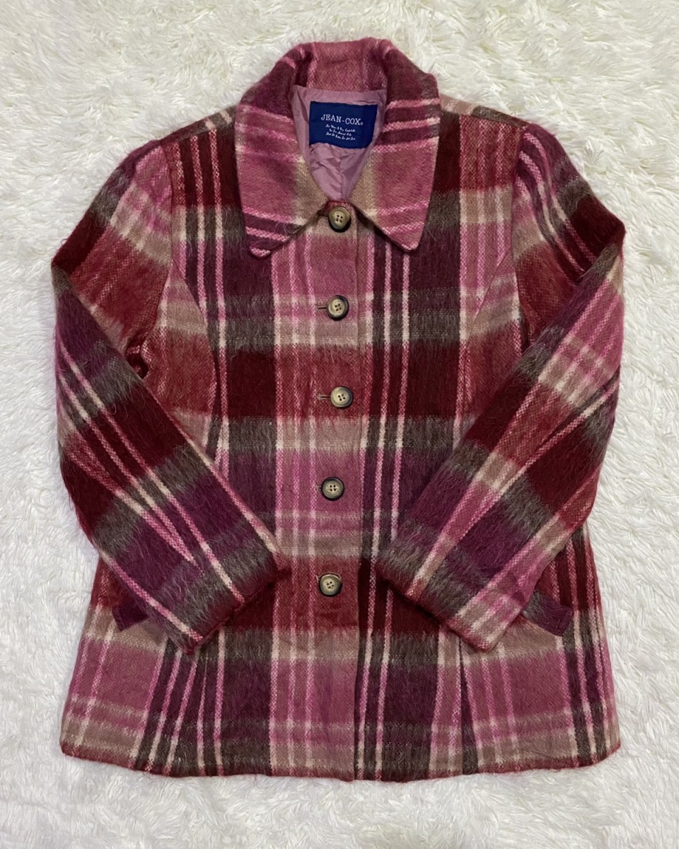 Japanese Brand - Jean-Cox Checked Hairy Wool Blend Jacket - 4