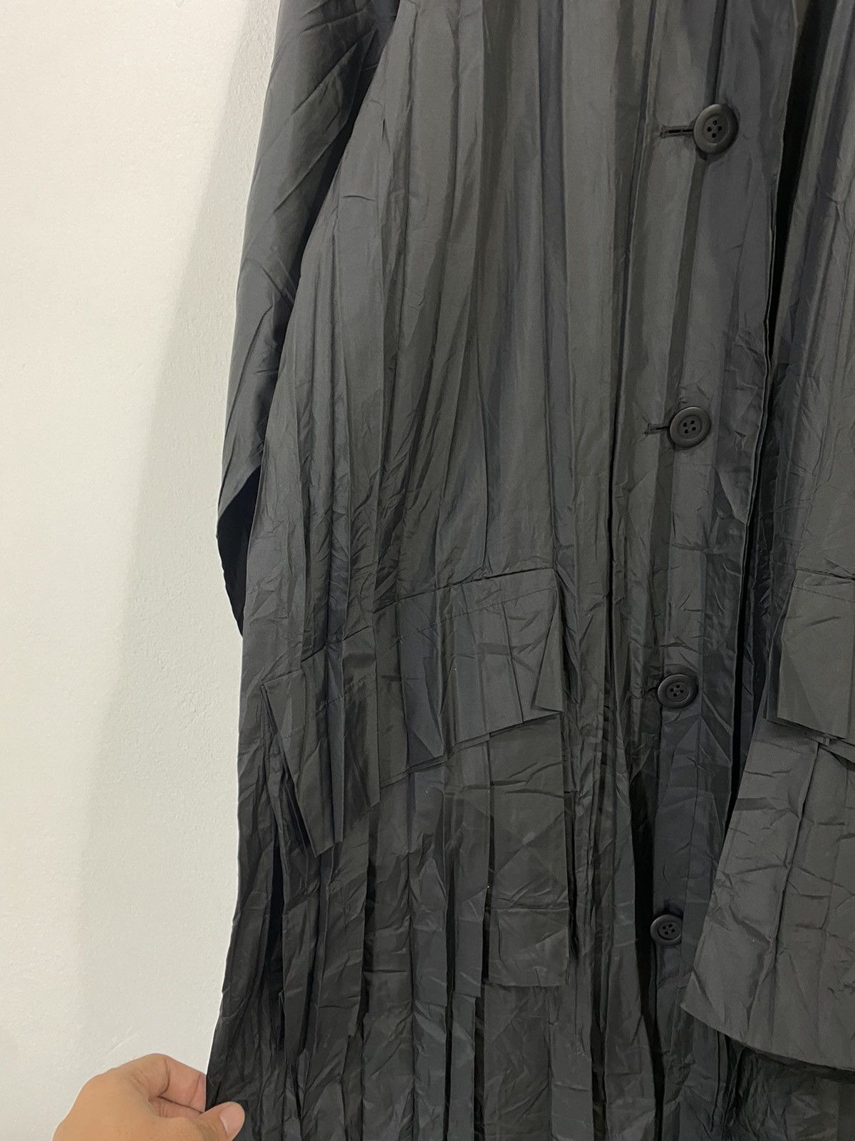 Rare Issey Miyake Wrinkle Pleated Long Jacket Design Rare - 7