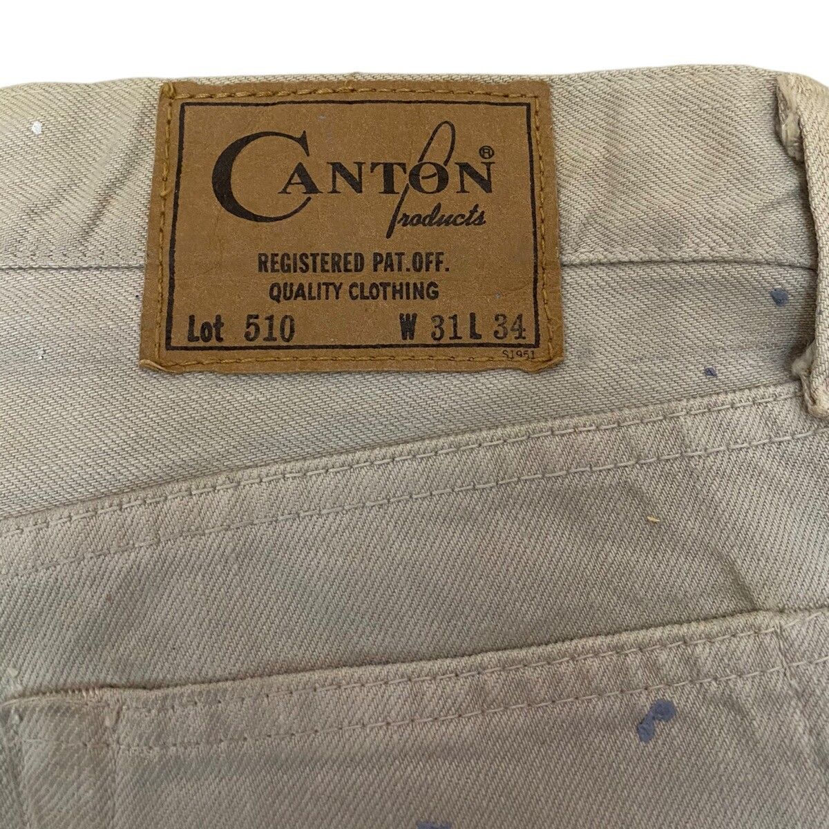 Vintage - RARE🇯🇵CANTON UNION MADE PAINTER ART DENIM PANTS - 11