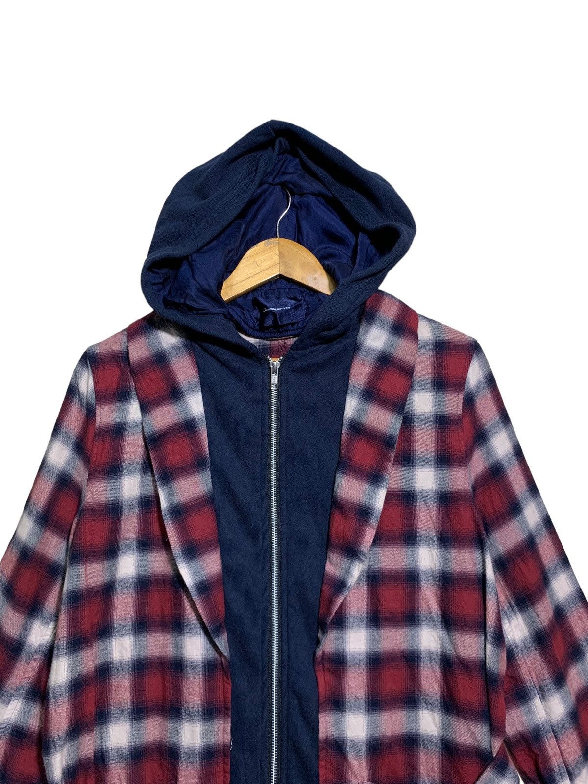 🔥John UNDERCOVER TARTANS TRENCH COATS HOODIE - 4