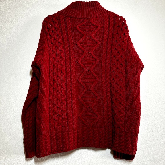 Men's Vintage Blarney Woollen Mills Cable Knit Merino Wool online Sweater Size Small