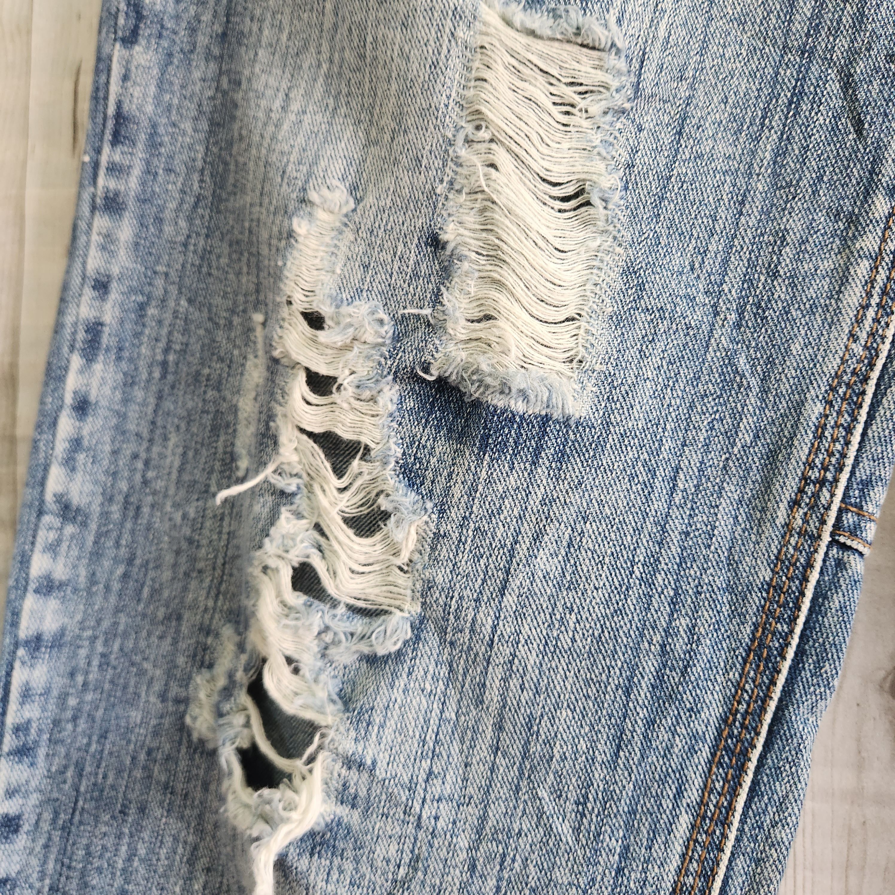 Sky Bomber Japan Blue Denim Ripped Jeans - 9