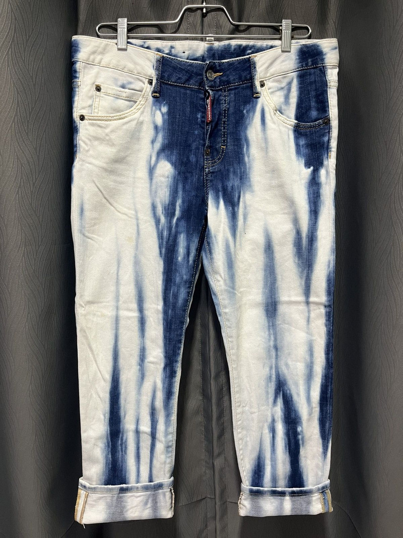 DSquared2 Bleached Cropped Jeans - 1