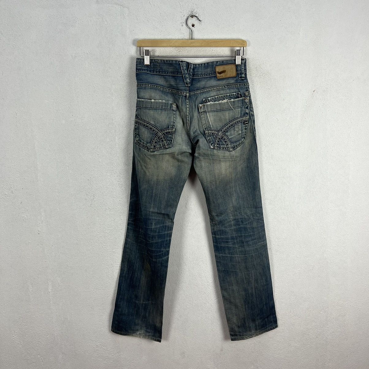 VINTAGE GAS MADE IN ITALY DISTRESSED DENIM - 7