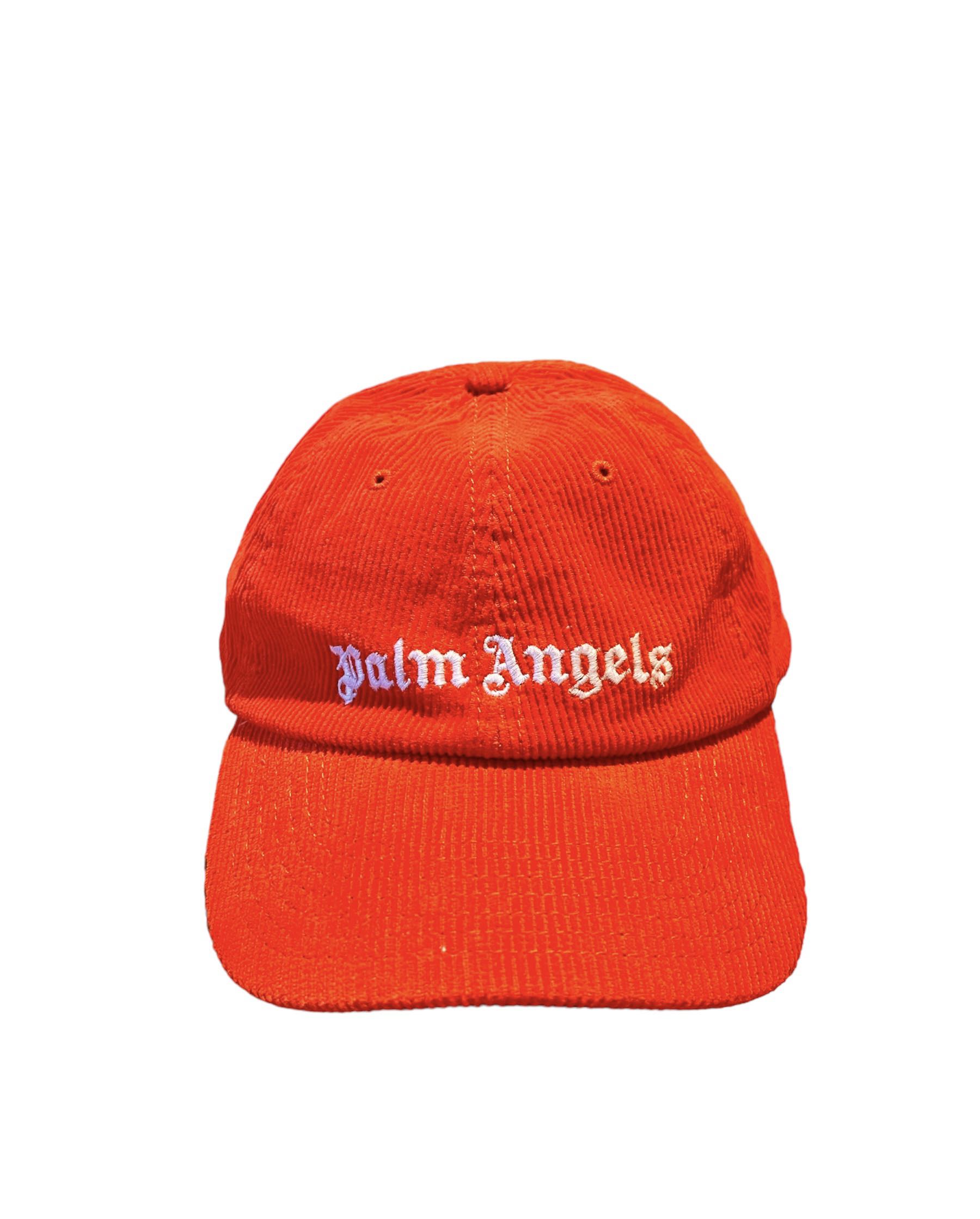 Palm Angels orange corduroy cap - 1
