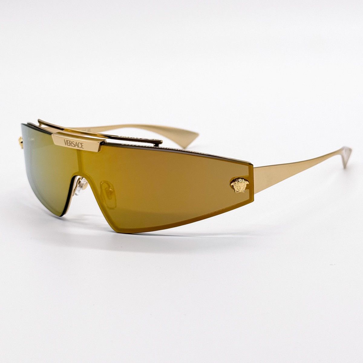 NEW VERSACE VE2265 1002/87 SHIELD MOD 2265 GOLD SUNGLASSES - 14