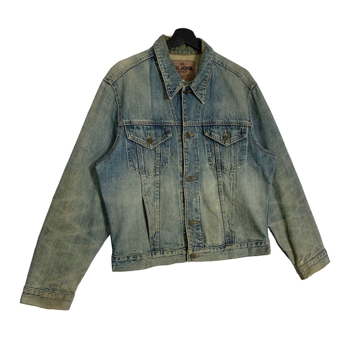 Vintage 80s Big John Spirit Button Denim Jacket Size M - 3