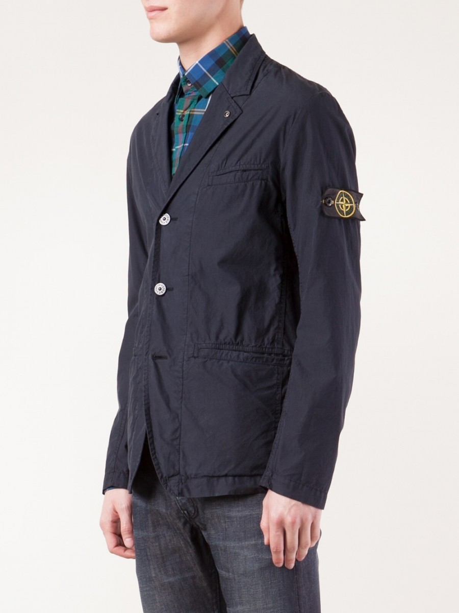 SS2015 Jersey Strong Navy Cotton Blazer - 1