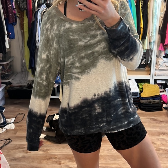 Vintage Havana Loop Terry Ombré oversized Sweatshirt - 9