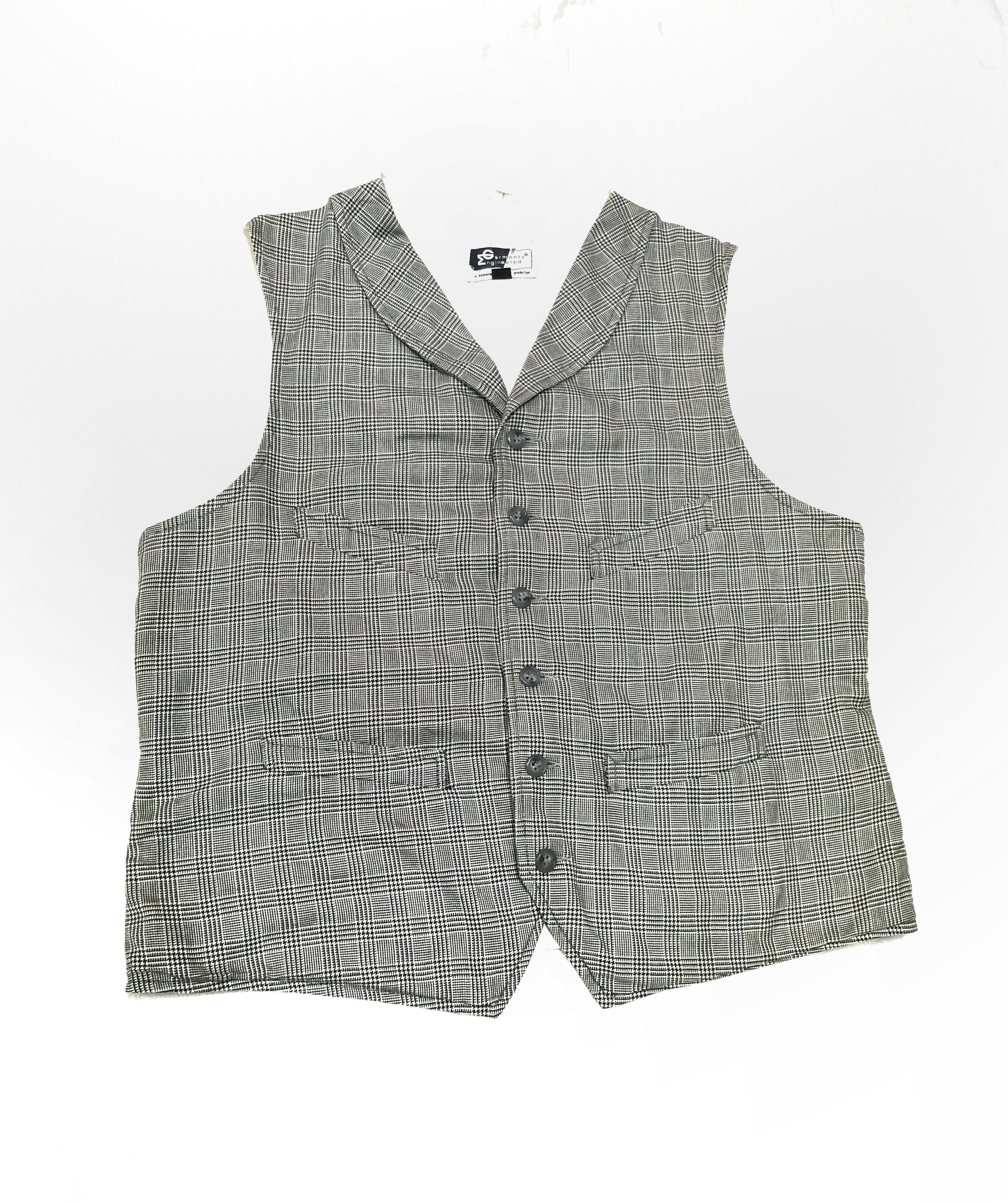 Glen Plaid Vest Daiki Suzuki Design - 1