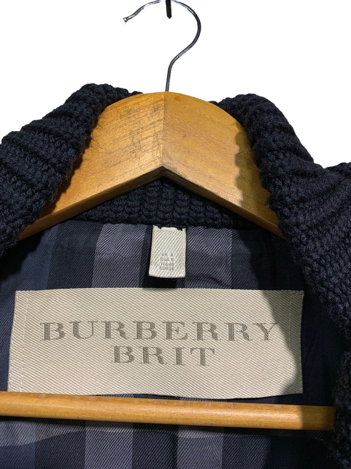 🔥LUXURY BURBERRY BRIT WOOL WITH KNITTED SLEEVE - 10