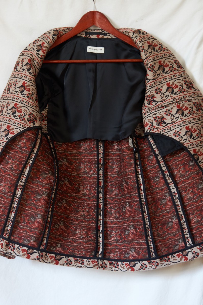 AW13 heavy wool floral jacket - 5