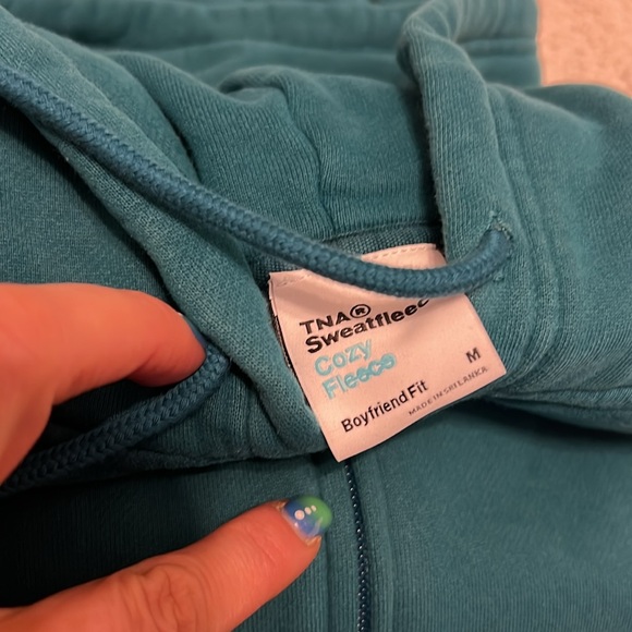 Aritzia TNA Sweatfleece Cozy Fleece Set in Oceanside Teal - 8