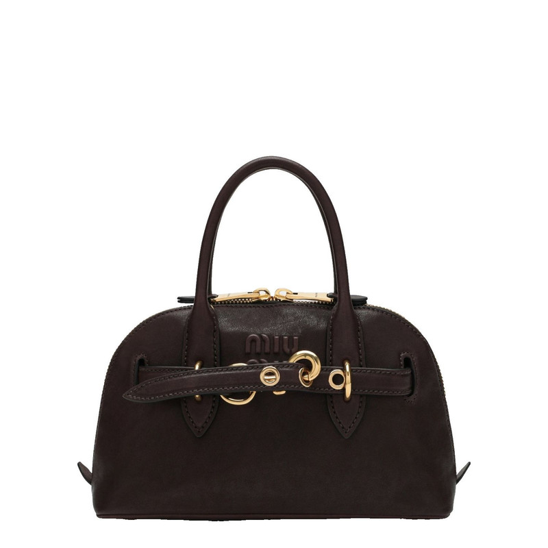 MIU MIU $4100 Aventure Small Briarwood Nappa Leather Top Han - 1
